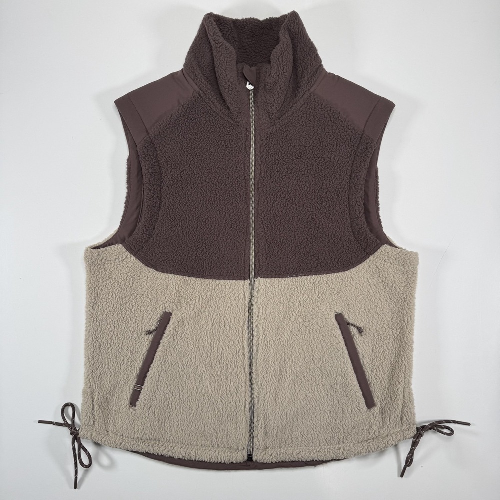 KUHL Elixir High Pile Stretch Fleece Vest Womens Small Coffee Soft Never Worn